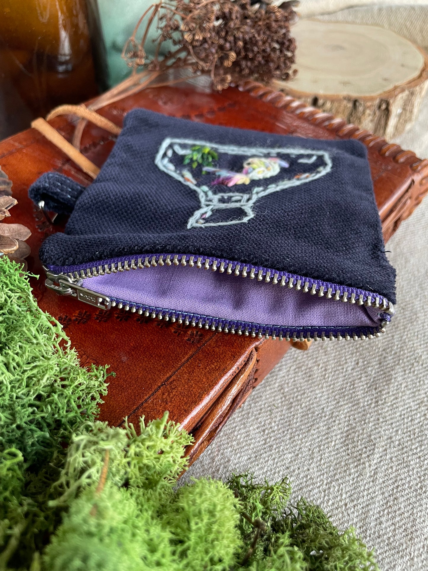 The witches magic koi zipper pouch