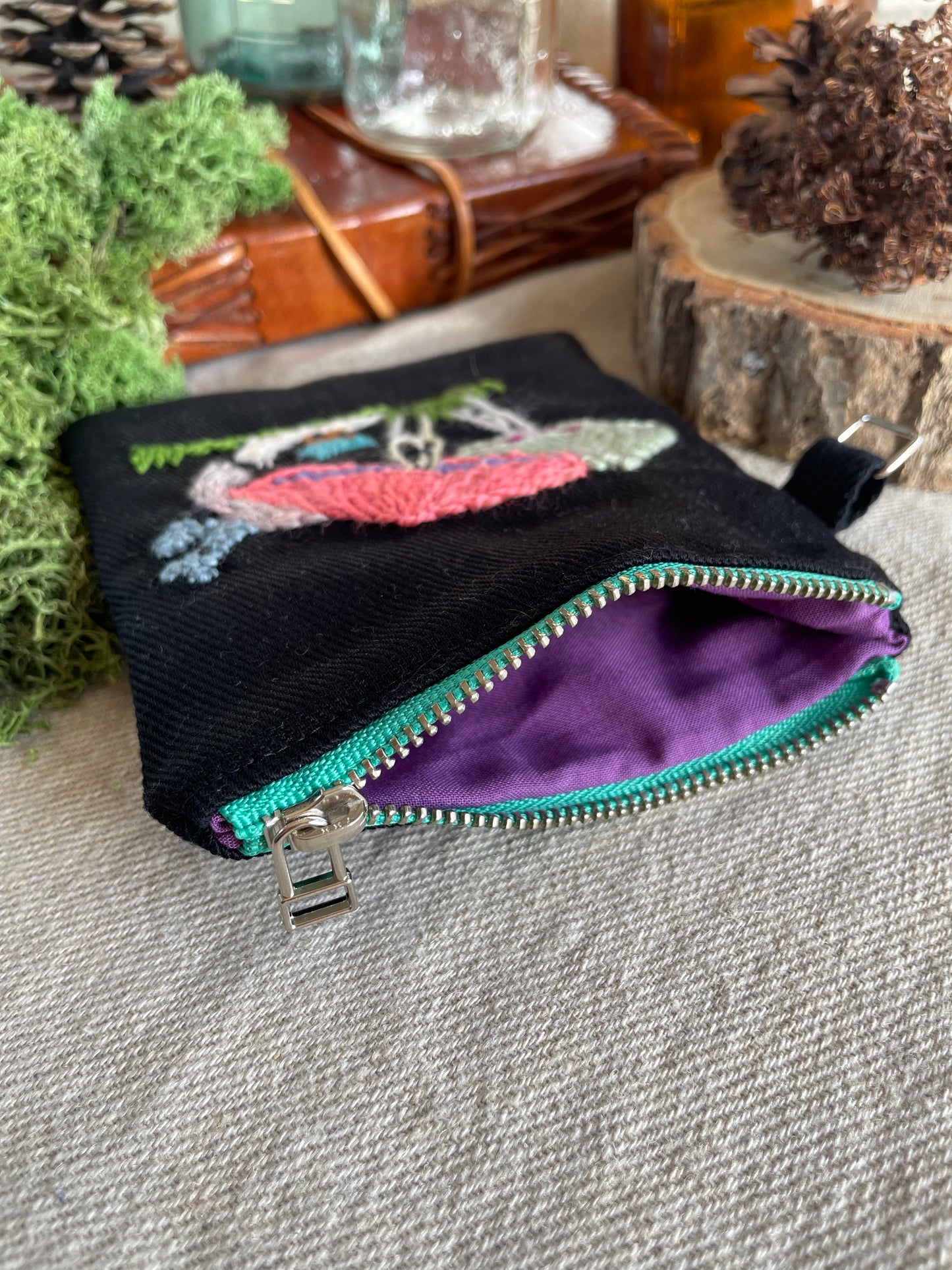 Snail meeting among the mushrooms neon