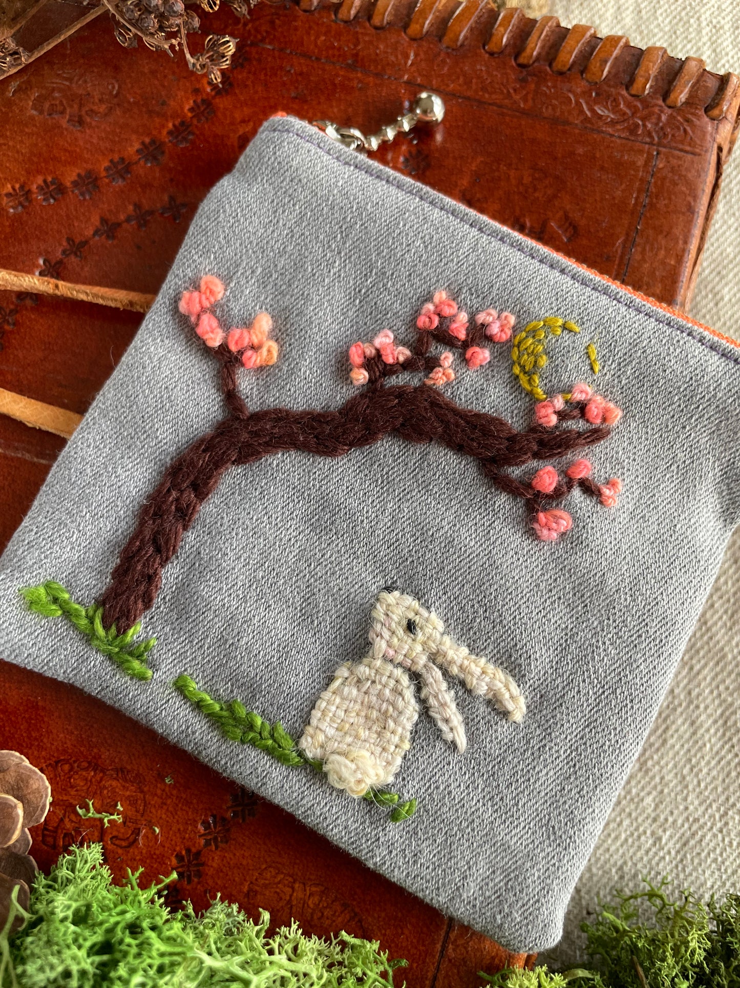 Nell under the Plum Tree zipper pouch