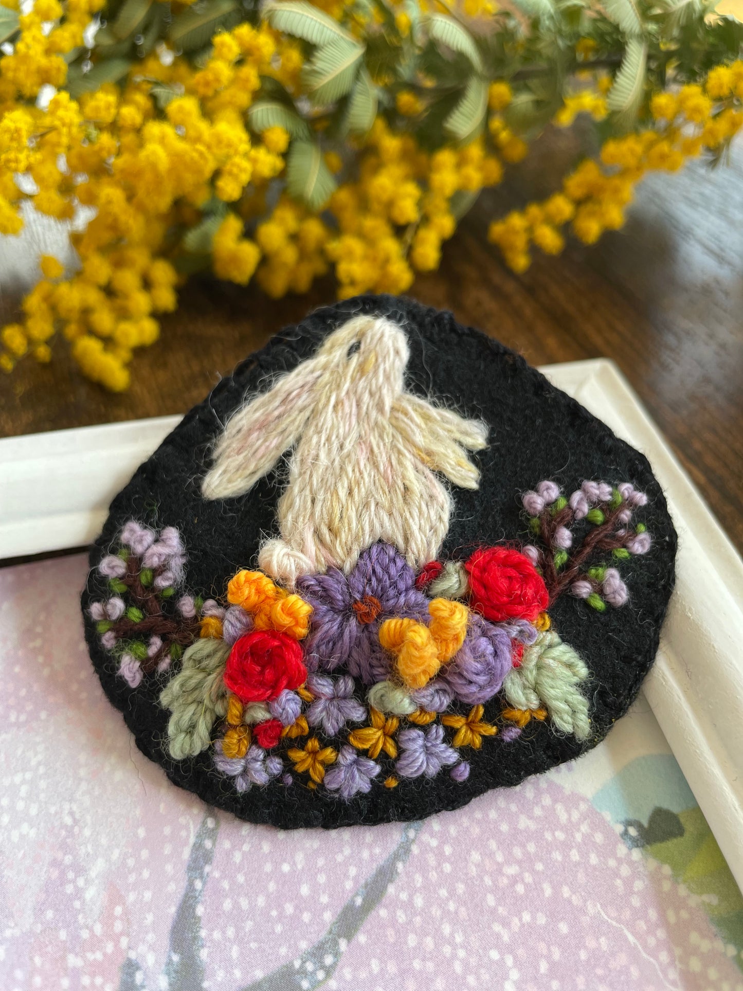 Nell with spring blooms