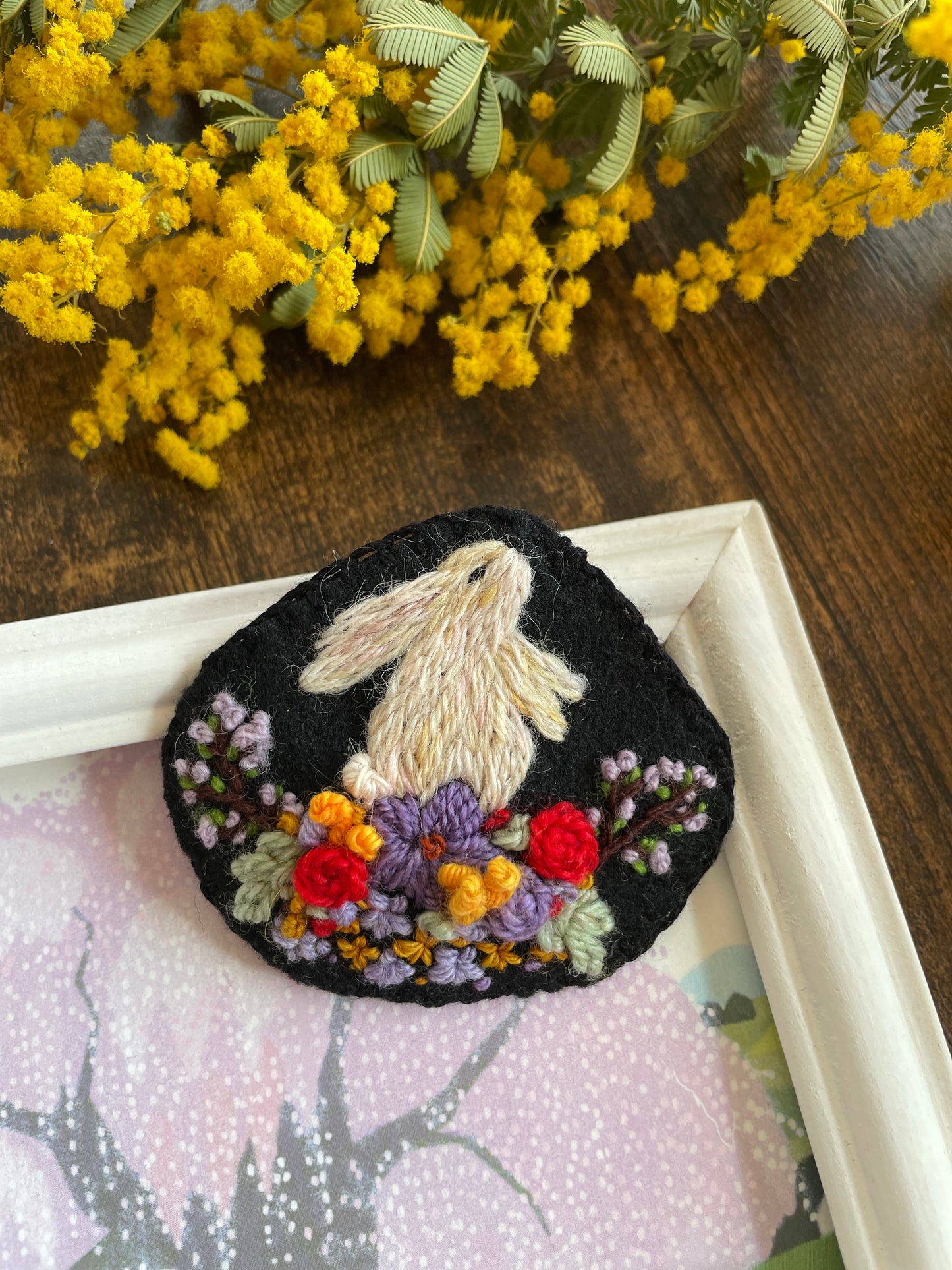 Nell with spring blooms