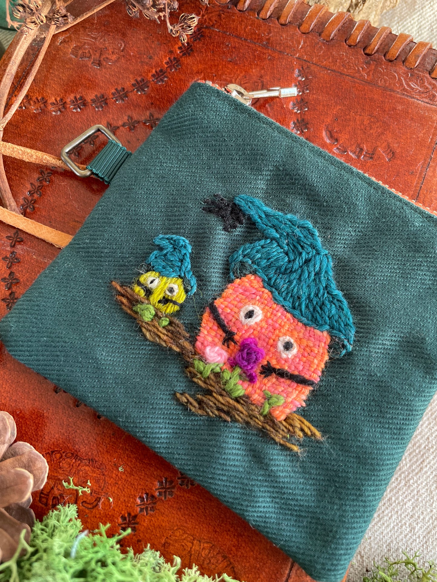 Nature spirit flower summoning zipper pouch