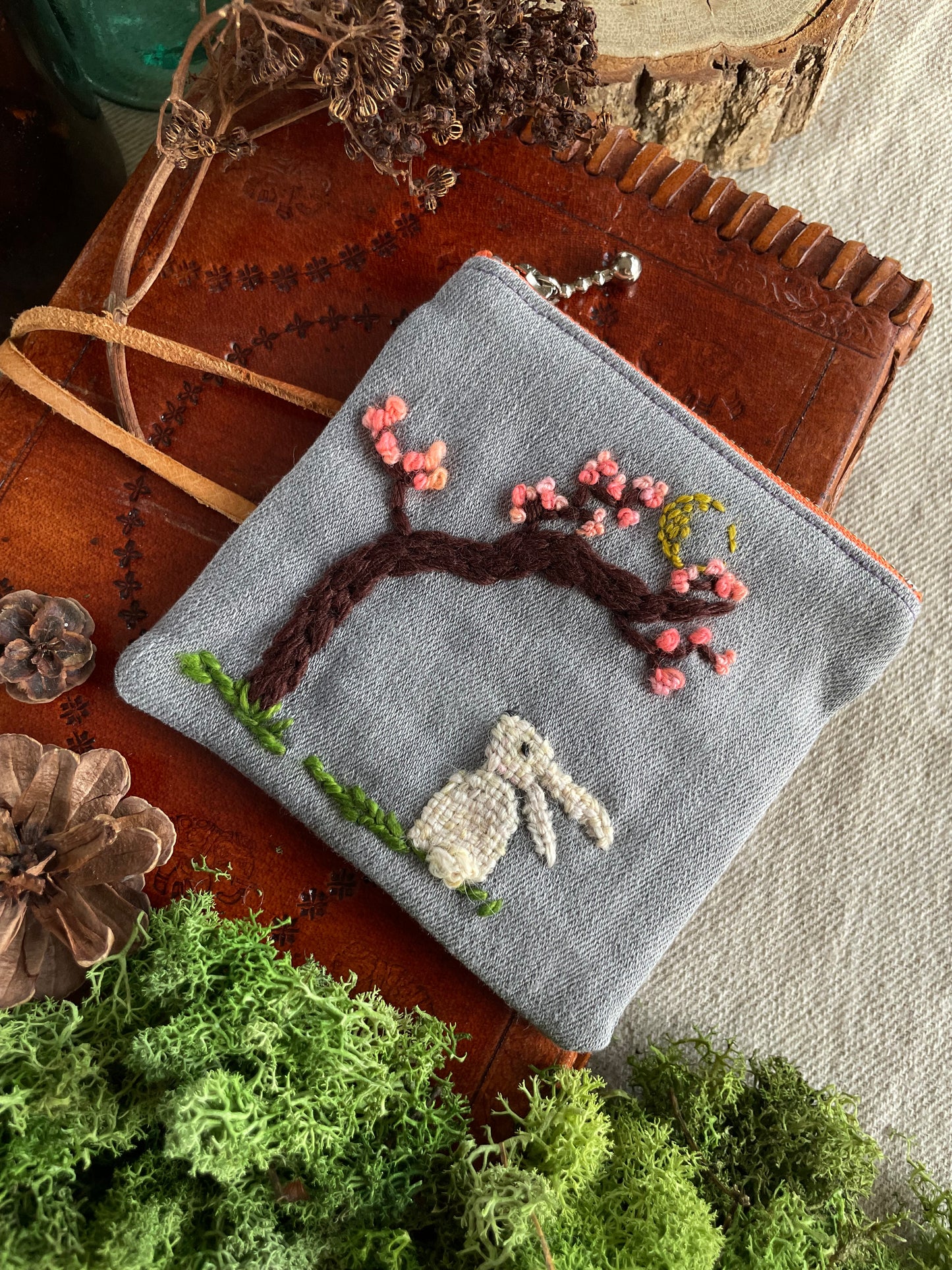 Nell under the Plum Tree zipper pouch
