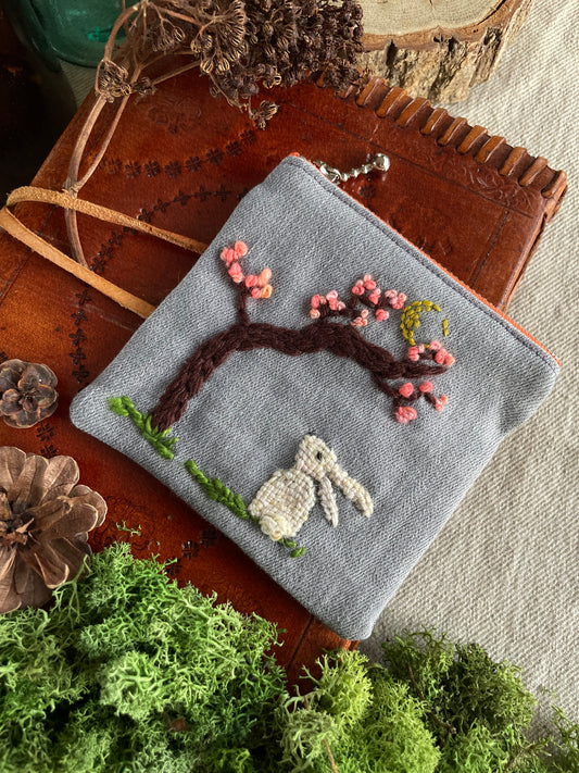 Nell under the Plum Tree zipper pouch