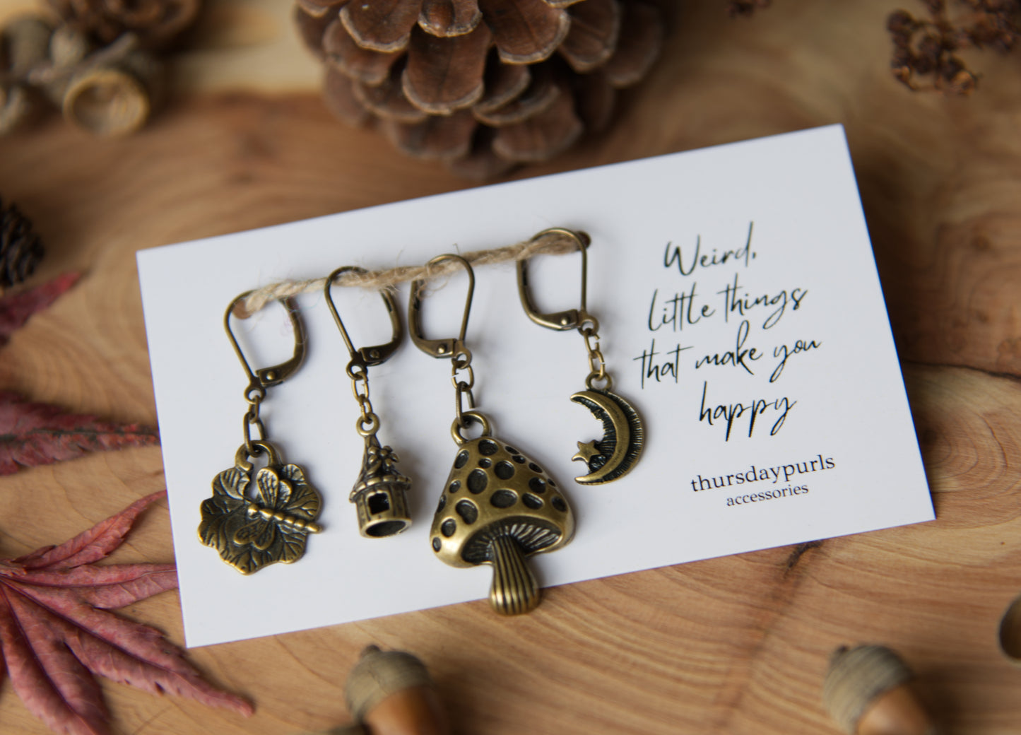 Fungi Town - removable stitch marker