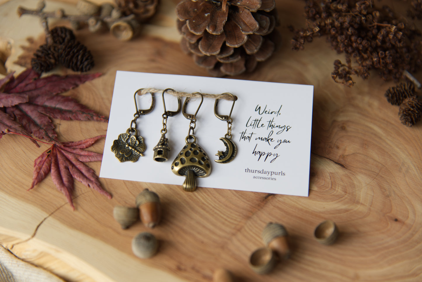 Fungi Town - removable stitch marker