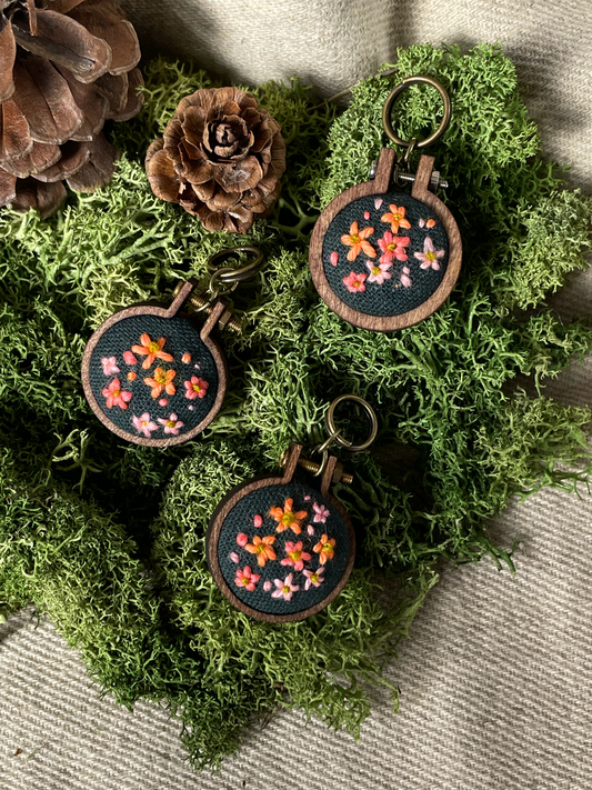 Pink/Orange Flower Stitch Marker