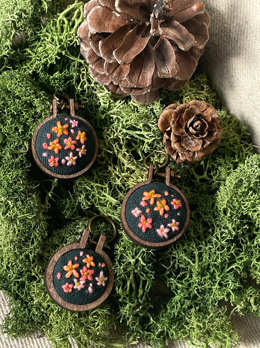 Pink/Orange Flower Stitch Marker