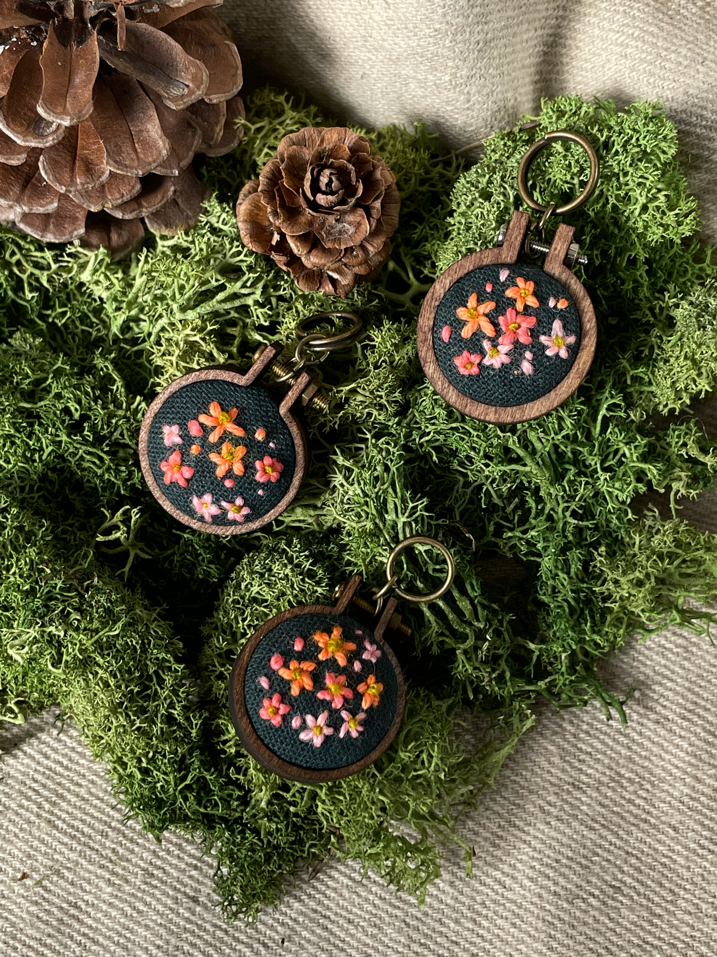 Pink/Orange Flower Stitch Marker